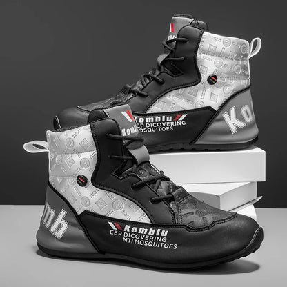 Baskets montantes décontractées avec motif gaufré tendance, souples et amortissantes, polyvalentes pour les trajets quotidiens, chaussures de sport unisexe rehaussantes et tendance 9