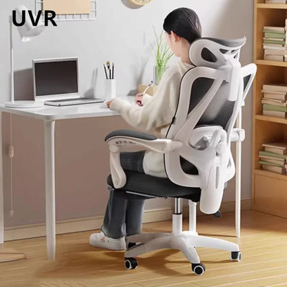 UVR Gaming Computer Chair Mesh Breathable Staff Chair Ergonomic Design Armrest Chair Sitting Comfort Home Office Chair Furniture