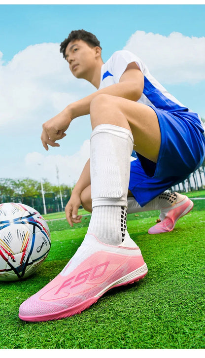 Men New Indoor TF Football Boots High Quality Training Original Male Breathable Non Slip Soccer Shoes Turf Futsal Football Shoes
