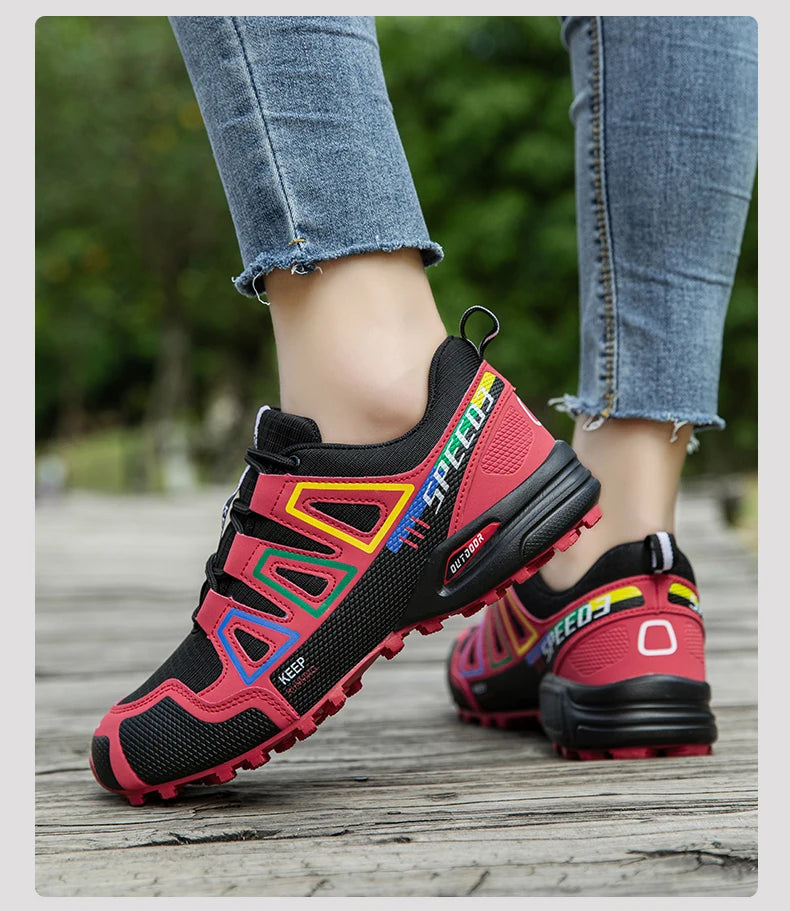 Women’s Waterproof Hiking Shoes Outdoor Sports Shoes Women’s Walking Travel Sports Shoes Bicycle Sports Shoes Running Sports Shoes