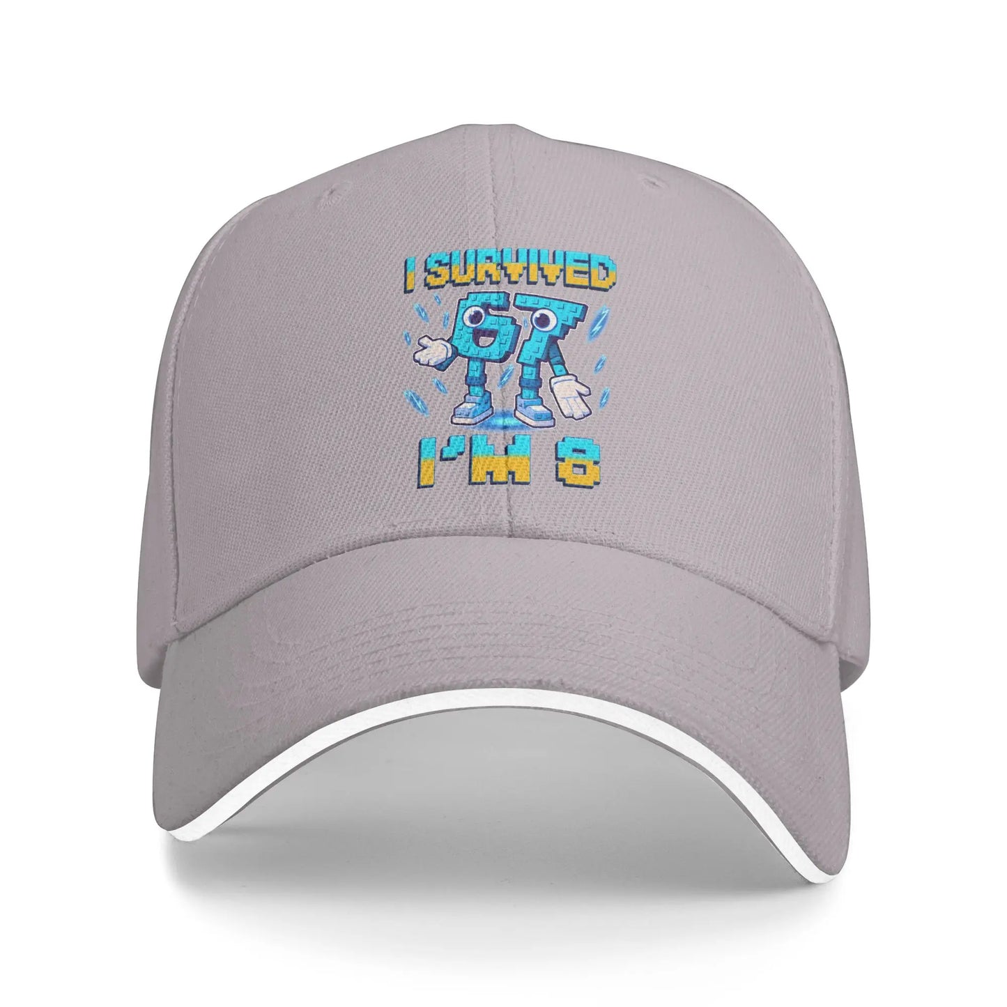 Unisex 8th Birthday I'm 8 Year Old Six Seven Bruh 6 7 Brainrot Meme Hat  Sun Baseball Caps New Baseball Cap Sunscreen Hats