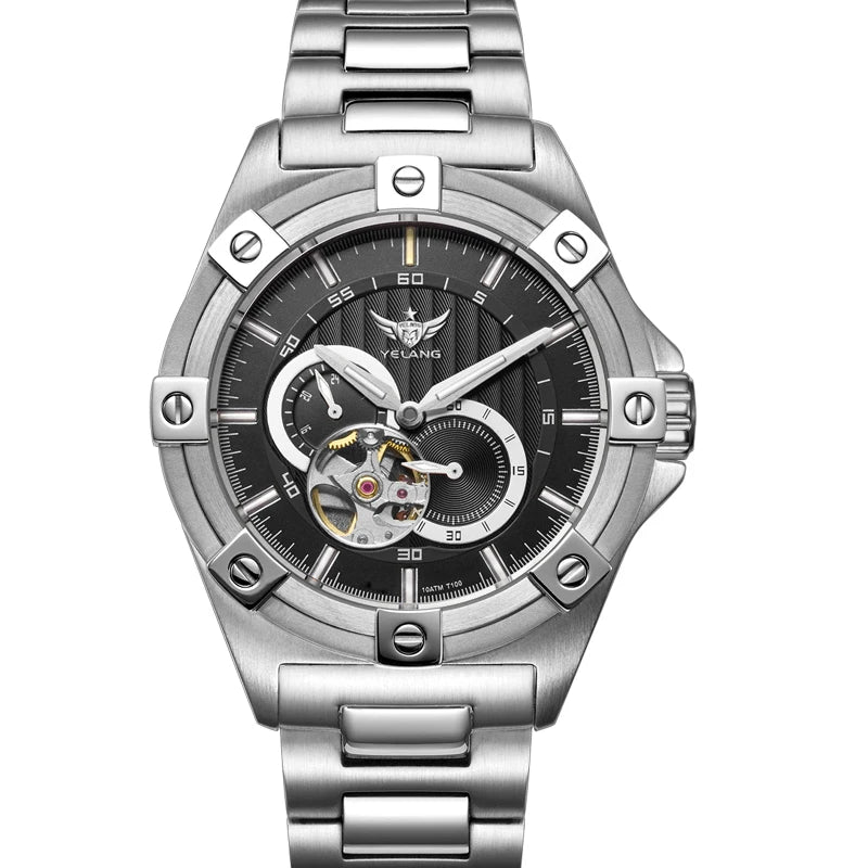 Yelang V1024 Men's Brand Watches 44mm Japan Miyota 82S7 Automatic Mechanical Movement Luminous Men's 100m Waterproof Business Watch