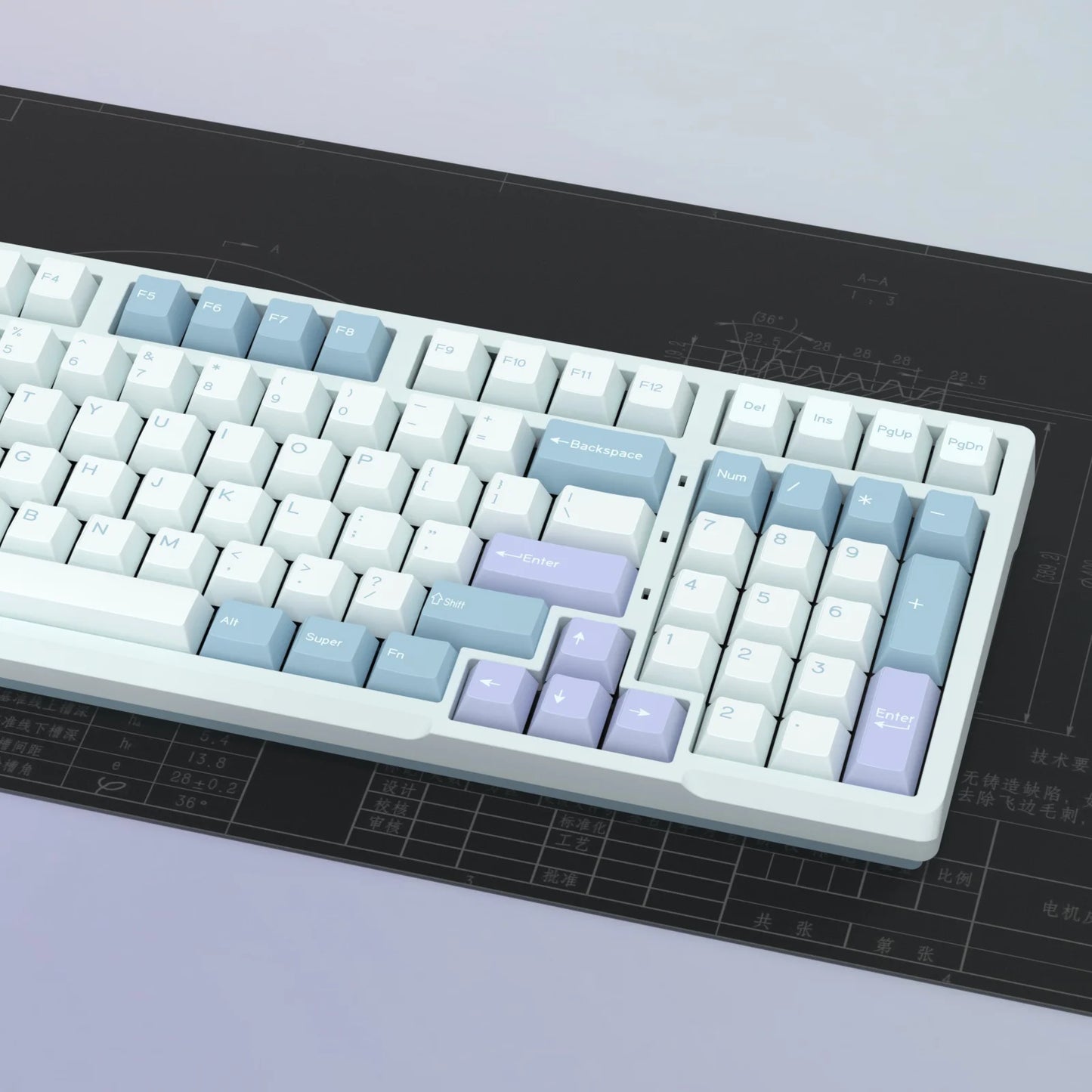 KBDiy GMK Illusion Keycap Perfil Cherry Double Shot PBT ISO Teclas para Kit de Teclado Mecânico Gamer Gaming Point Retro