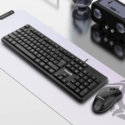 Neue kabelgebundene USB-Tastatur für PC, Computer und Notebook mit optischer kabelgebundener Maus für Windows, Mac OS, Desktop, Laptop und PC