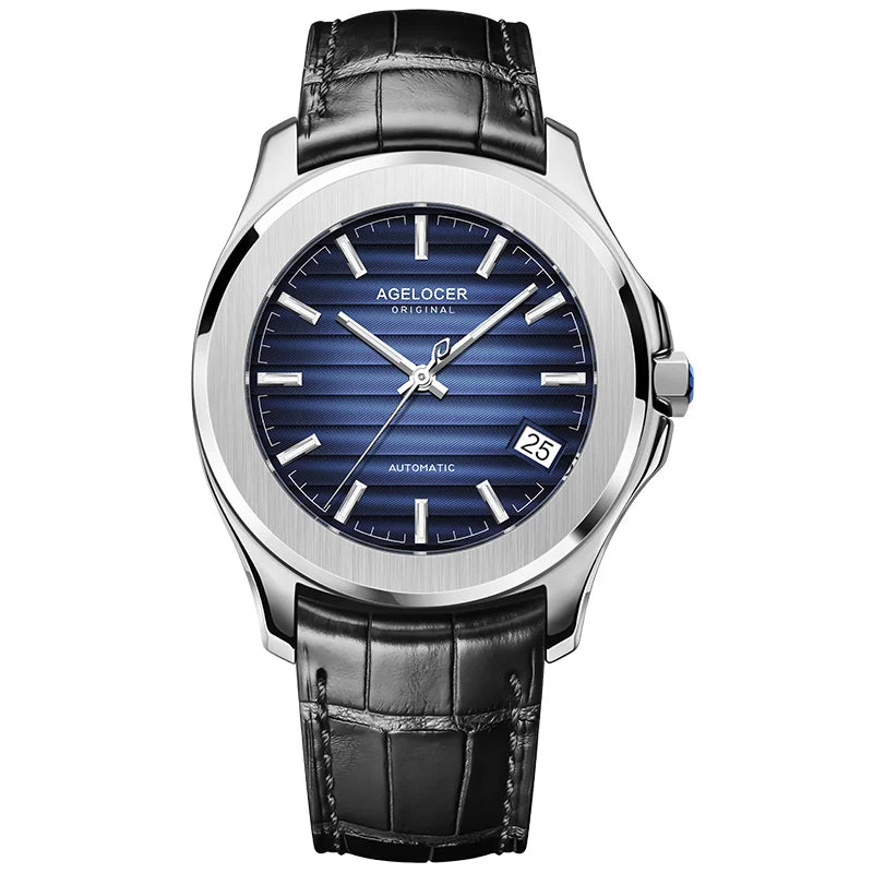 AGELOCER Original Baikal Watch Men's Luxury Gold Watch Big Calendar Business Automatic Mechanical Watch Birthday Gift