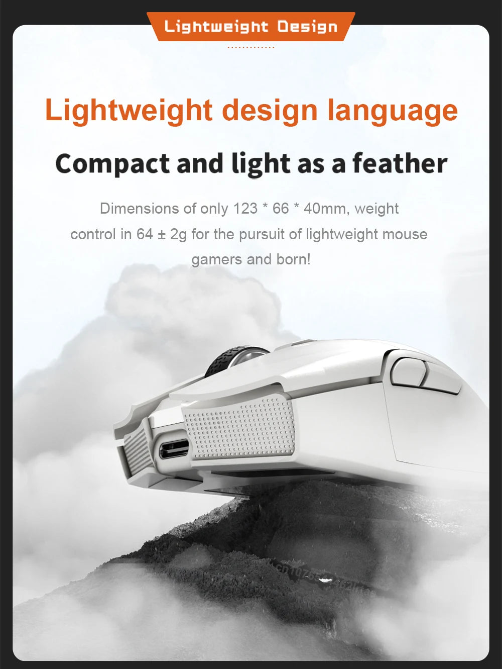Motospeed Darmoshark N3 Pro Bluetooth Wireless Gaming Mouse Double 8K Tri-Mode Rechargeable PAW3395 64g Ergonomic Gamer Mouse