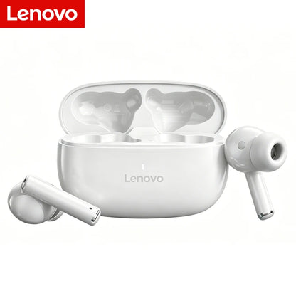 Nouveaux écouteurs sans fil Bluetooth Lenovo TA210, avec microphone intégré, port de chargement, isolation phonique et conception confortable, modèle supra-auriculaire.