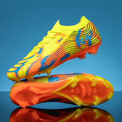 Chaussures de football à crampons longs pour adultes, résistantes à l'usure, respirantes, crampons de football pour hommes, chaussures de sport professionnelles pour entraînement et matchs
