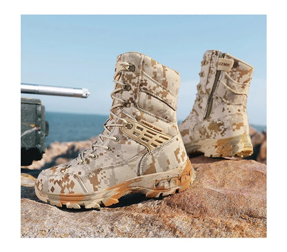 Hiking Shoes Men Boots Wear-resistant Breathable Casual Sports Shoes Men Ankle Boots Comfortable Outdoor High-top Boots Men