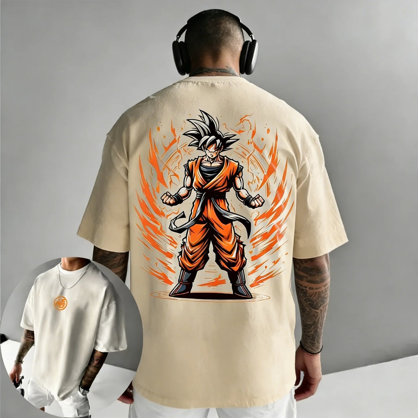 Dragon Ball Anime Goku Printed Cotton T-shirt 2026 Harajuku Men and Women Summer New Large Loose Casual Short Sleeve Top