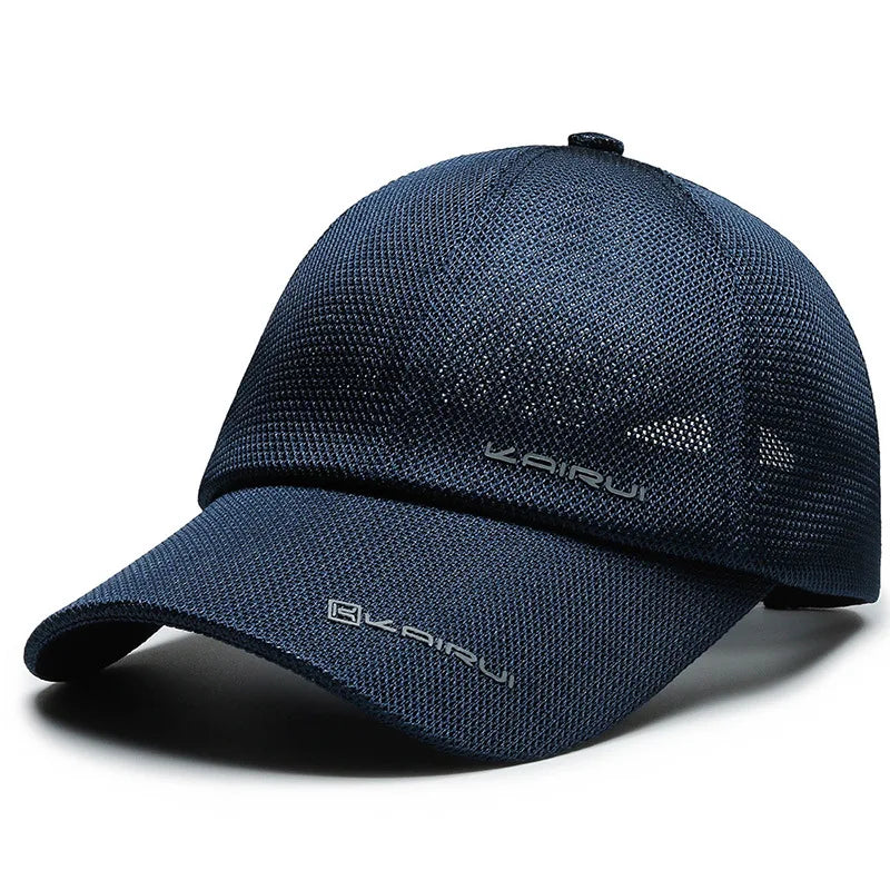 KAIRUI Breathable Full Mesh Hat Men's Trendy Baseball Hat Hip Hop Hat Women's Outdoor Leisure Sports Sunshade Hat Decorative Hat