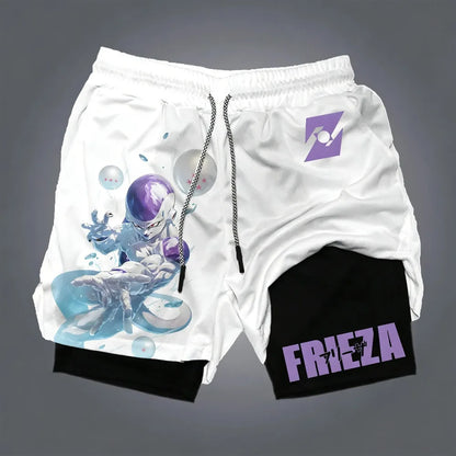 Dragon Ball Goku Unisex Harajuku Anime Printed 2026 Summer New Product Loose Sports Breathable Quick Drying Double Layer Shorts