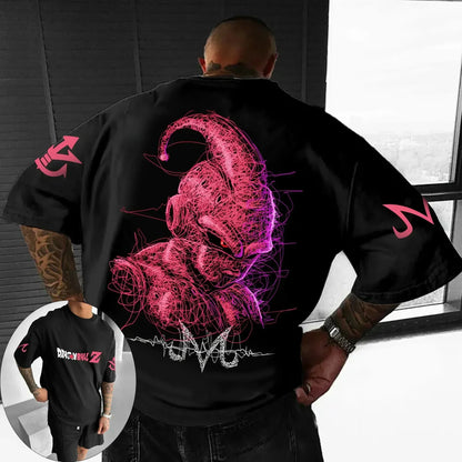 Dragon Ball Japanese Anime Printed Men's T-Shirt Majin Buu Boys Children Harajuku Short Sleeve Kids Goku T-shirt Summer Clothing