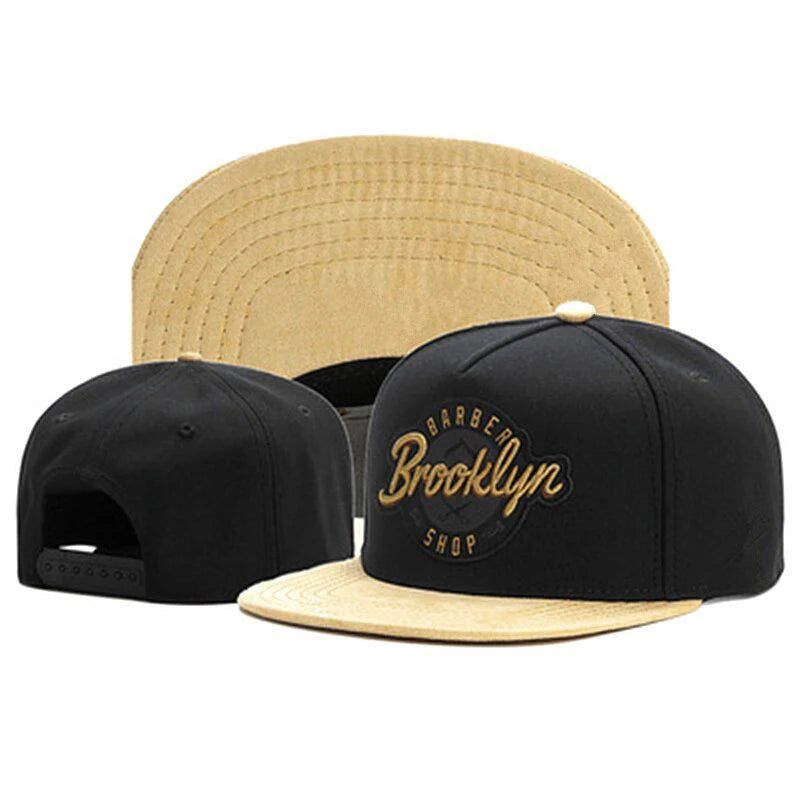 Męskie czapki z haftowaną literą, czapki typu snapback, czapki przeciwsłoneczne unisex, czapki z regulacją, czapki hip-hopowe, damskie czapki baseballowe, kapelusze kowbojskie