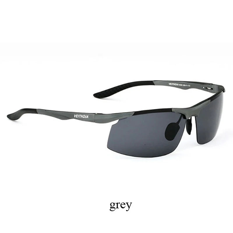 VEITHDIA Men's Sunglasse Outdoor Polarized UV400 Lens Rectangle Rimless Driving Fishing Sun Glasses Sports Eyewear For Male 6535