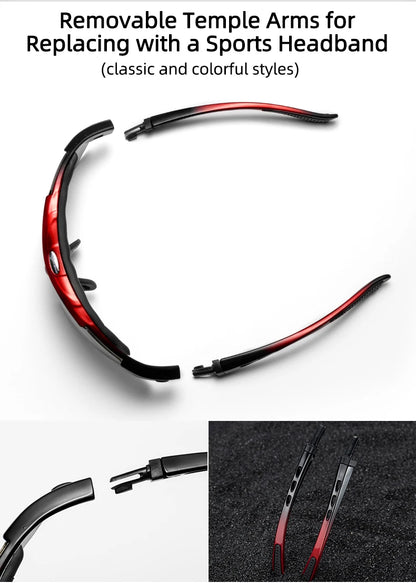 ROCKBROS Polarized Cycling Glasses Men Sports Sunglasses Road MTB Mountain Bike Bicycle Riding Protection Goggles Eyewear 5 Lens
