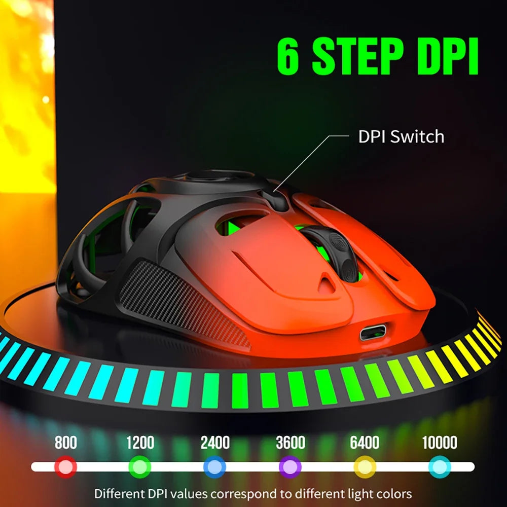 X10 Tri-Mode Gaming Mouse Wireless Mouse 10000 DPI 1000Hz Return Rate Bluetooth Mouse RGB Rechargeable Mouse BT/2.4G/Wired Mice