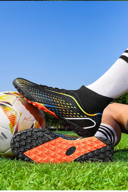 Mens Football Field Boots Ultralight Turf Indoor Society Training Soccer Shoes Cleats for Kids Sneakers TF/FG Football Shoes