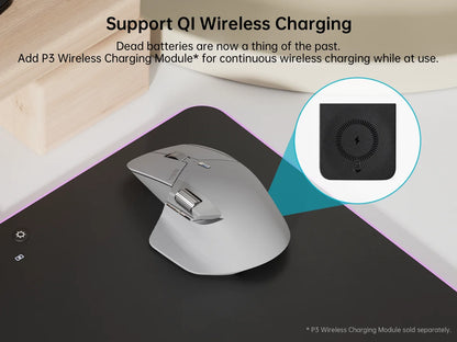Rapoo MT760/MT760Mini Multi-mode Rechargeable Wireless Bluetooth Mouse Ergonomic 4000 DPI Support Up to 4 Devices Office Mice