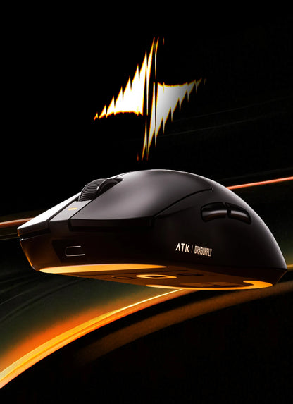 ATK A9 bezdrôtová herná myš s technológiou NearLink, ergonomická PAW3395, trojrežimová Bluetooth myš s nízkou latenciou pre e-šport a PC