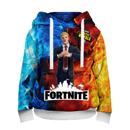 Sweatshirt com capuz Fortnite para homem, estampado 3D, moda Battle Game, para rapazes e raparigas, estilo hip hop, casaco casual masculino