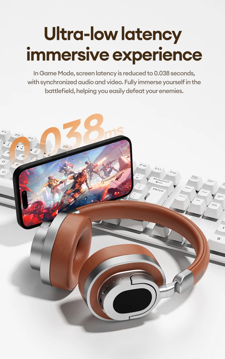 Lenovo LE602 Bluetooth 6.0 Over-Ear-Kopfhörer – HiFi-Stereo-ANC-Gaming-Headset kabellos & kabelgebunden mit ENC-HD-Mikrofon