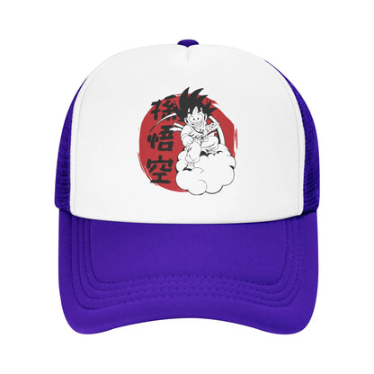 Czapka typu trucker Son Gohan D-Dragon Ball Z, unisex, czapki outdoorowe, czapka robocza typu trucker, czapka typu trucker, czapki typu snapback, czapki baseballowe z siateczką