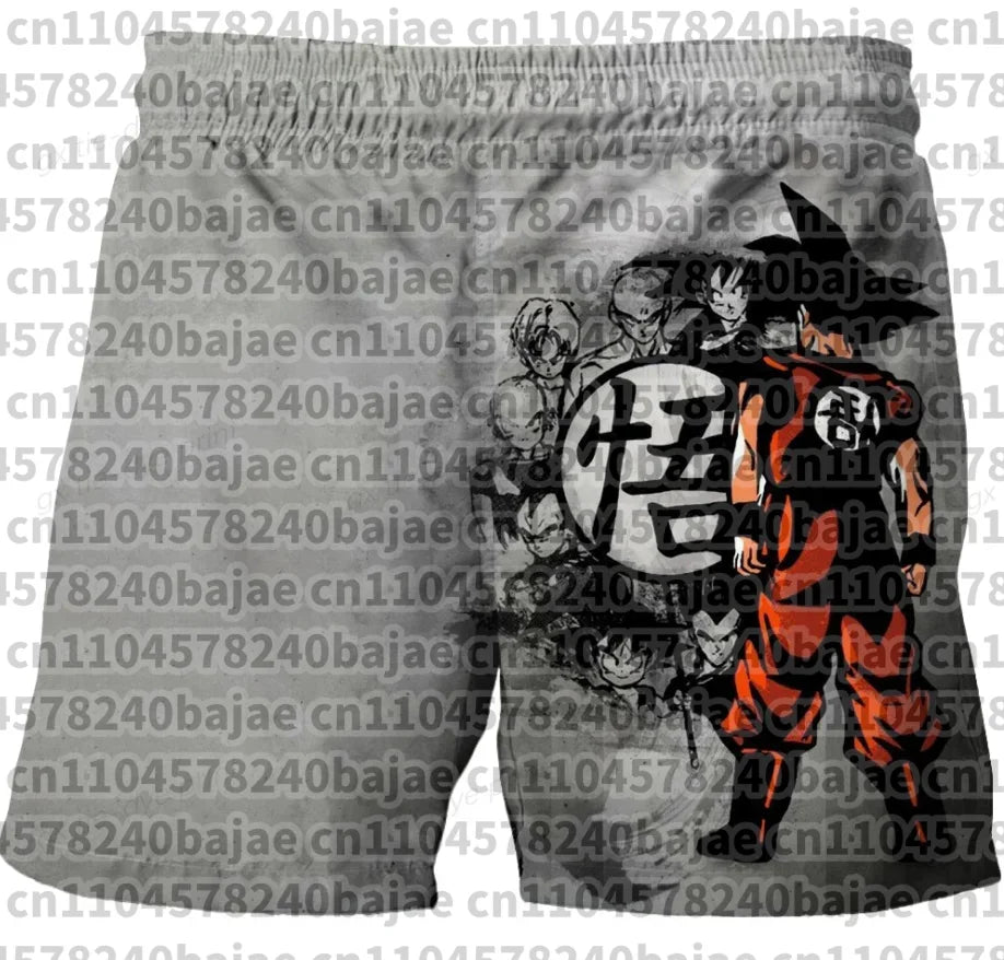 Dragon Ball Print Children's Shorts Kids Shorts for Ages 3-14 Boys' Beach Shorts Summer Quick-drying Cartoon Swim Trunks