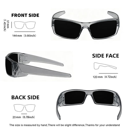 MAXJULI Z87 Polarized Sunglasses Men Wrap Around Sport Driving UV400 Retro Vintage Shield Safety Glasses 8231