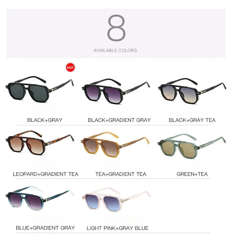 Frame-shaped arrow decorative sunglasses, suitable for both men and women for daily outings, perfect for sun protection.