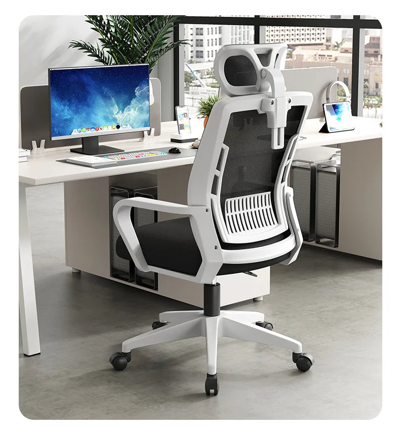 Ergonomischer Home-Office-Sitz, Rückenlehne: höhenverstellbar, drehbar, Lendenstütze, Kopfstütze, Gaming-Stuhl