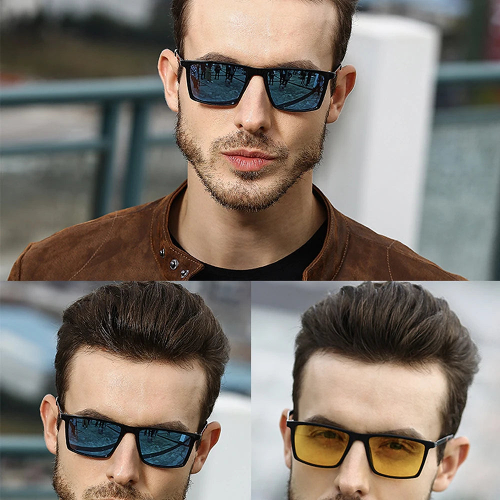 KLASSNUM Polarized Sunglasses for Men Luxury Brand 2026 Trendy Anti UV400 Shads Driving Sport Sun Glasses Metal Retro Glasses