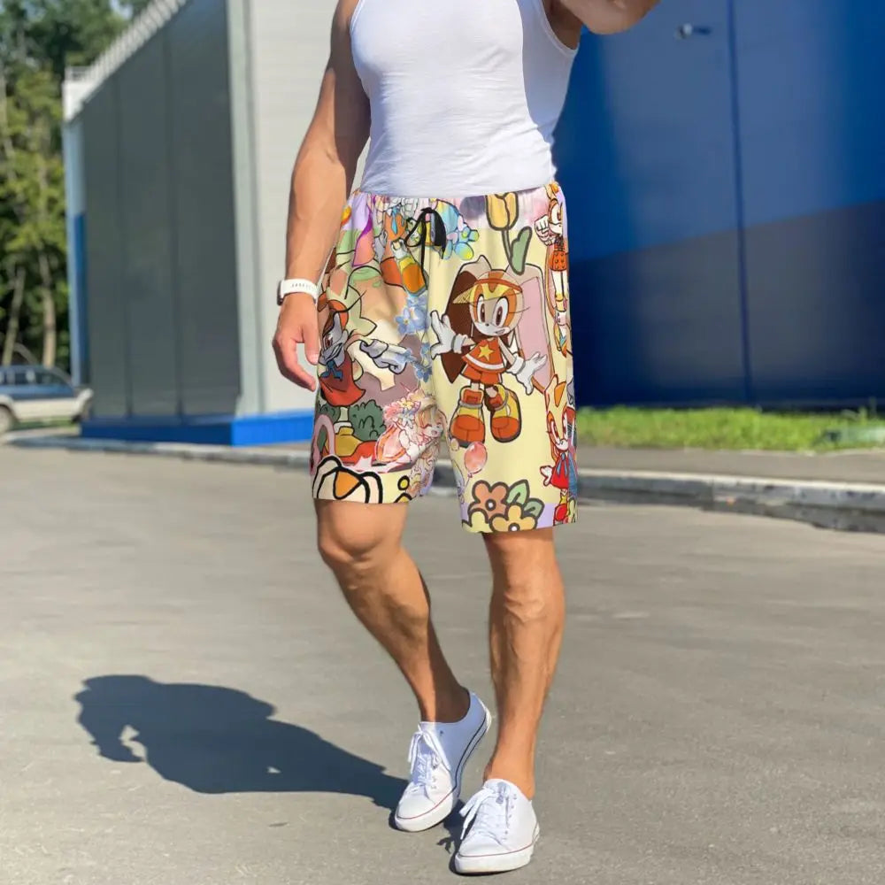Custom Shadow The Hedgehog Sonic Poster Short Pajama Pants Men Sleepwear Sleep Lounge Bottom Shorts Sleeping Pants