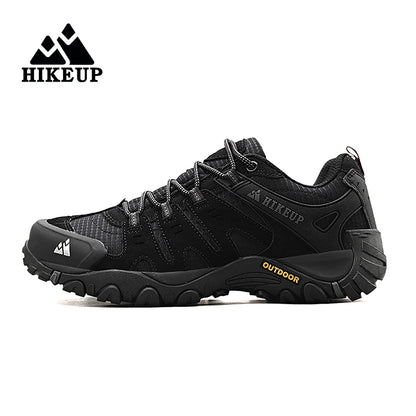 HIKEUP Мъжки туристически обувки от велурена кожа, устойчиви на износване outdoor обувки за трекинг, разходки, лов и тактически маратонки