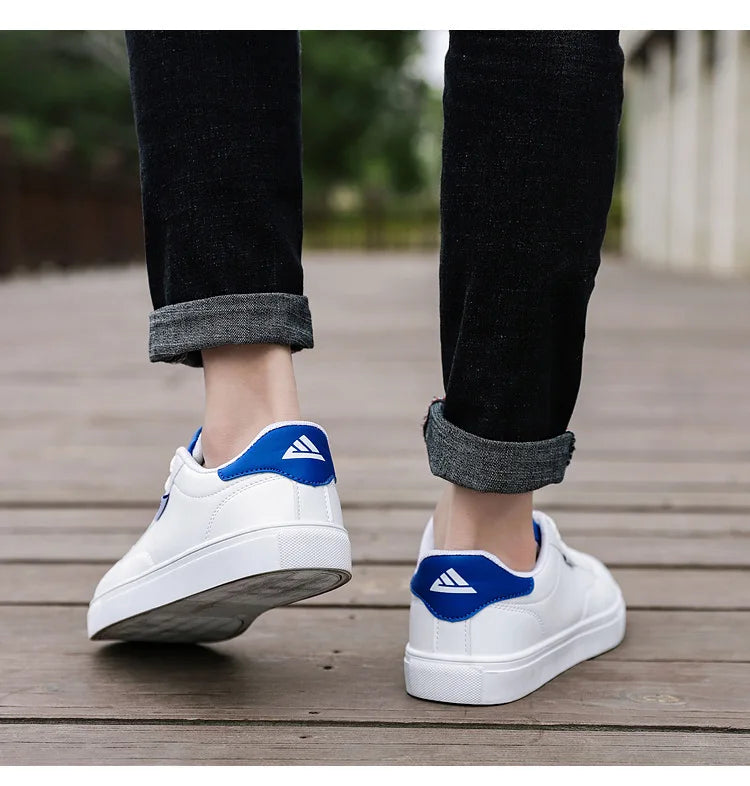 Zapatillas casuales de skate para hombre, blancas, para exteriores y ocio, transpirables, para caminar, planas, Chaussure Homme 39-48
