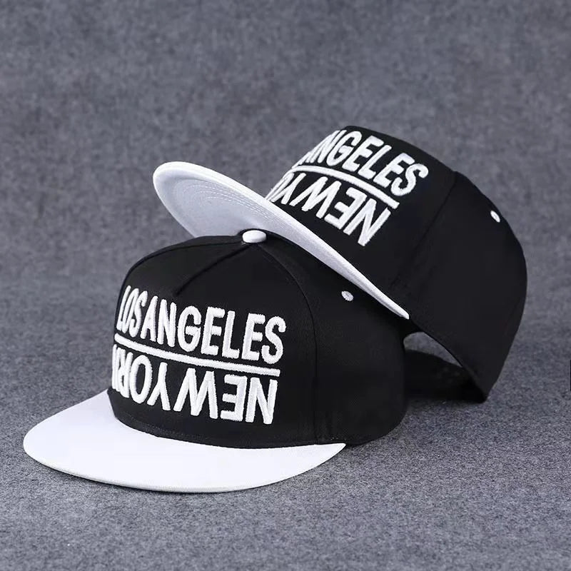 Men's Letter Embroidery Tide All-match Flat Brim Baseball Cap Ladies Summer Hip-hop Hat Outdoor Shade Adjustable Peaked Cap