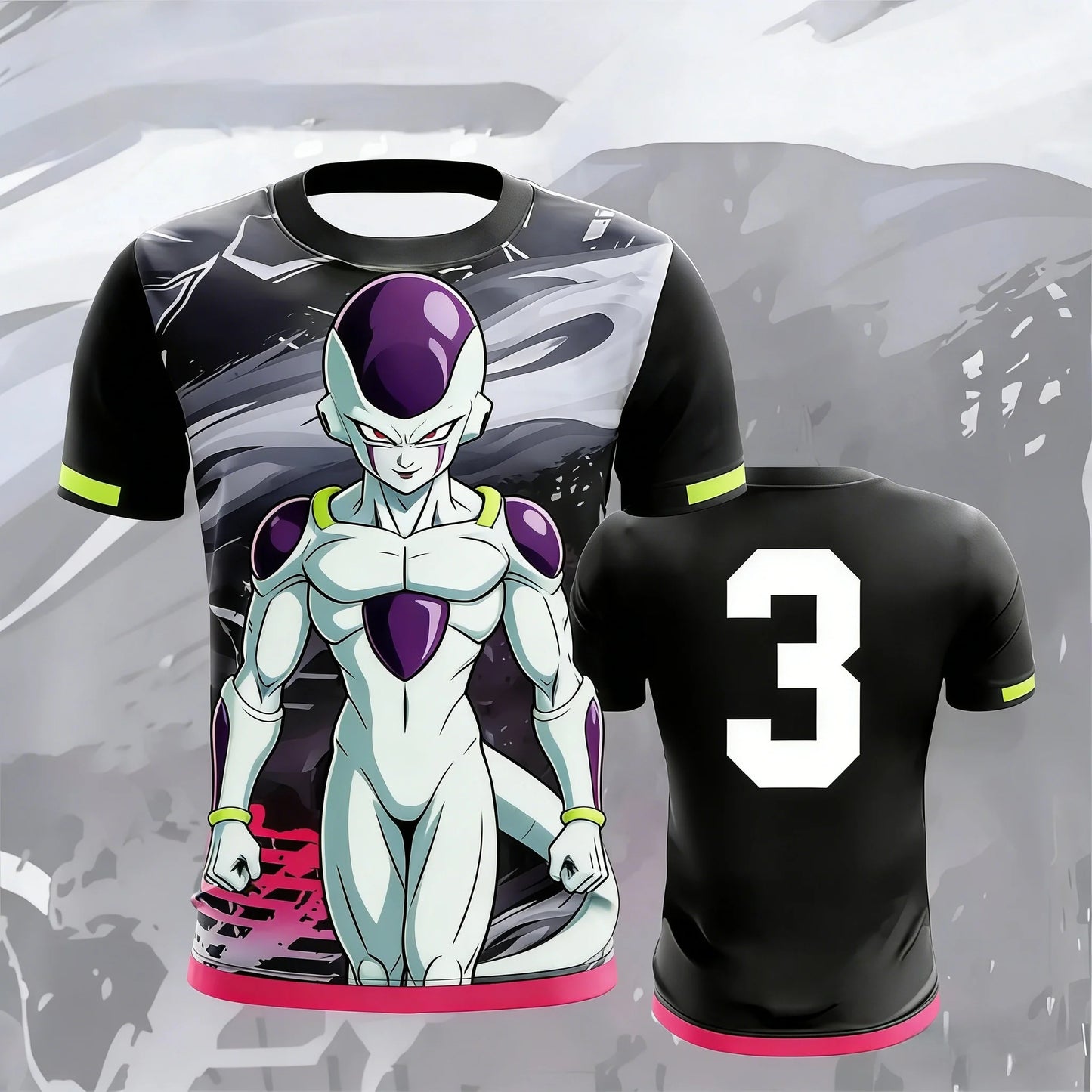 Vintage Dragon Ball  Goku Ink Wash Pink Brush 3D Print T-Shirt 2026 Summer Unisex Oversized Y2K Retro Anime Streetwear  Top