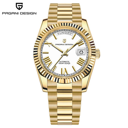 PAGANI DESIGN New DD36 Rose Gold Luxury Automatic Mechanical Watch For Men ST16 100M Waterproof AR Sapphire Glass Wristwatch Men