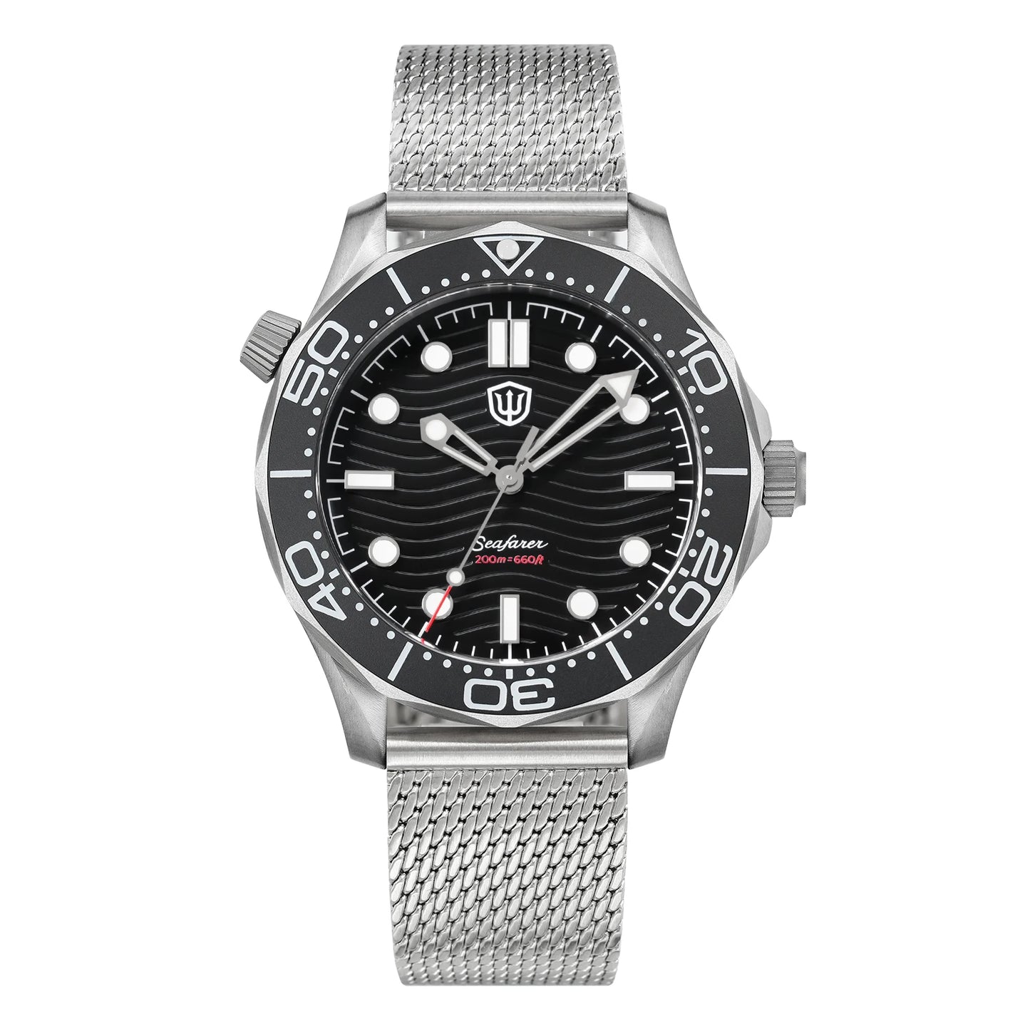 Watchdives WD007Q Diver Watch VH31 Sweep Second Quartz Movement Luminous Domed Sapphire Crystal Watches 42mm Titanium Watches