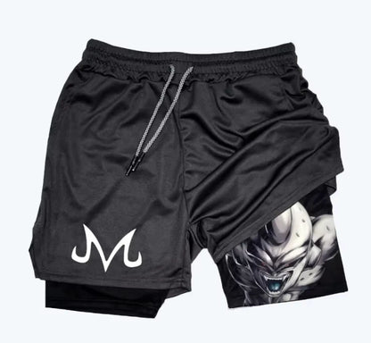 2026 Dragon Ball Printed Double-layered Shorts GOKU American Sporty Comfortable and Fashionable Men's Loose and Breathable Pants