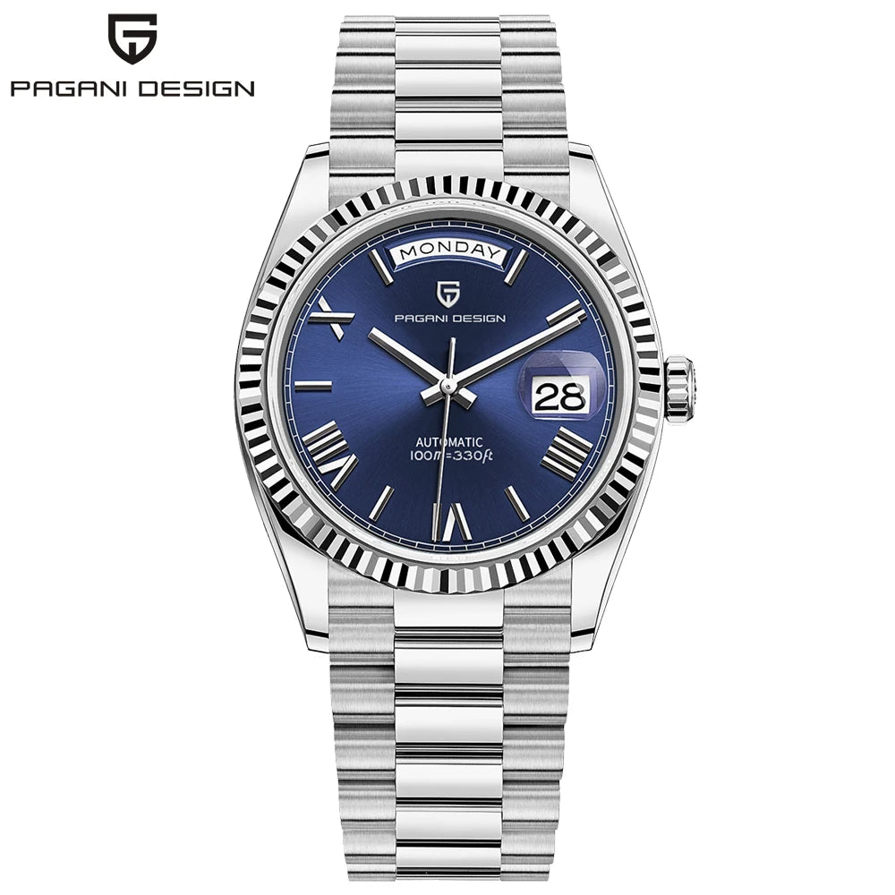 PAGANI DESIGN New DD36 Rose Gold Luxury Automatic Mechanical Watch For Men ST16 100M Waterproof AR Sapphire Glass Wristwatch Men