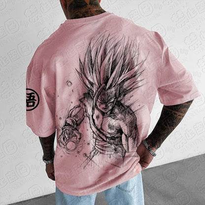 2026 Dragon Ball Z Themed T-Shirt - Pure Cotton, Breathable & Elastic Comfortable & Stylish Great for Anime Fans