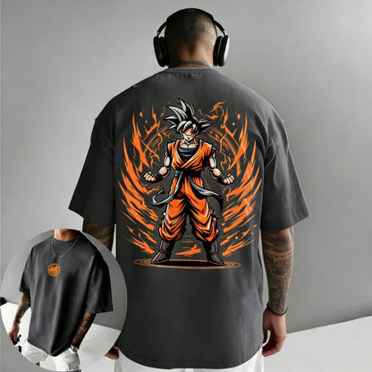 Dragon Ball Anime Goku Printed Cotton T-shirt 2026 Harajuku Men and Women Summer New Large Loose Casual Short Sleeve Top