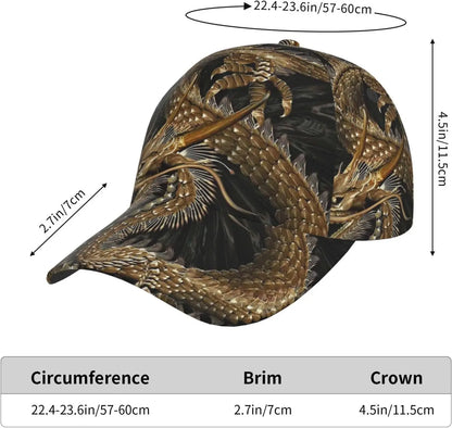 Czapka z daszkiem Dragon Snapback – męskie czapki baseballowe, męskie czapki przeciwsłoneczne, regulowana czapka typu „trucker” dla kobiet i mężczyzn