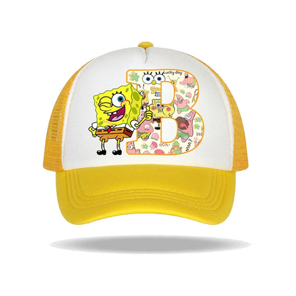 SpongeBob SquarePanted Baseball Cap Kids Adults Letter Print Sun Hats Anime Cartoon Adjustable Peaked Caps Summer Casual Hat New