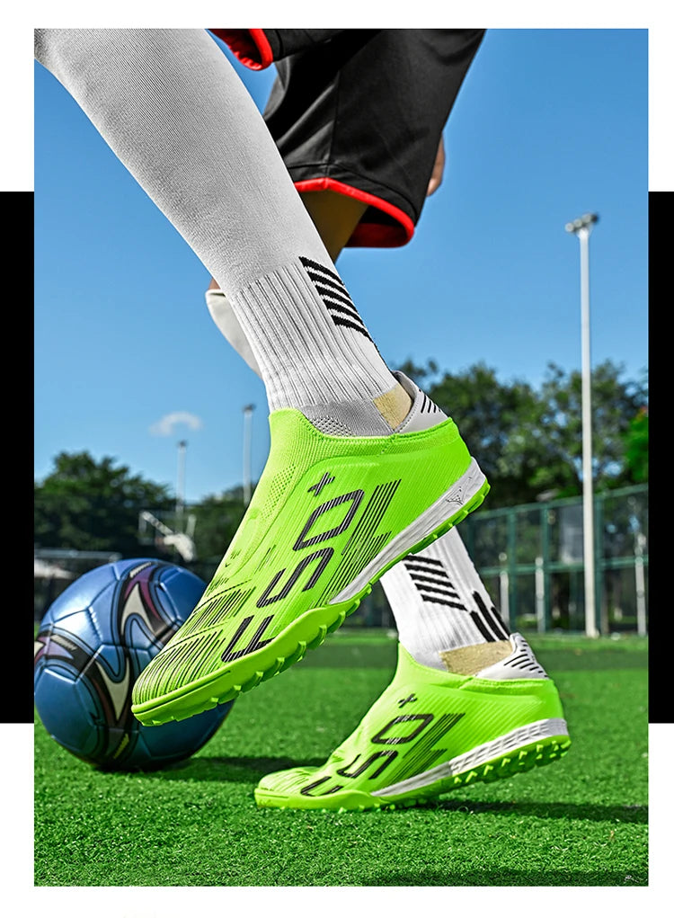 Nouvelles chaussures de football pour hommes, baskets antidérapantes, chaussures d'entraînement, bottes de football très vendues, crampons légers de haute qualité pour matchs sur gazon, mi-hautes pour l'extérieur