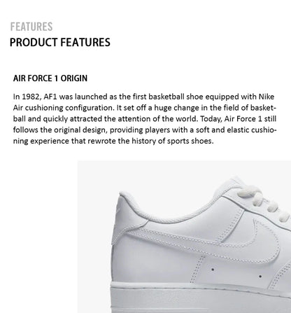 Nike Original Men’s and Women’s Shoes New AIR FORCE 1 Board Shoes Classic Fashion AF1 Casual Shoes DD8959-100