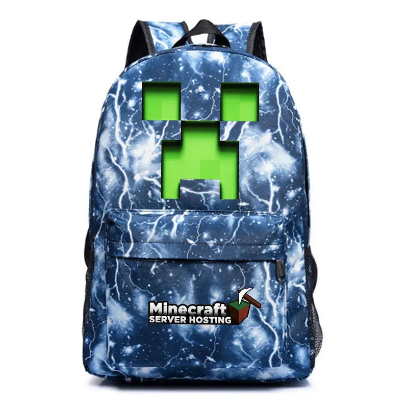 In Stock Minecraft Enderman Creeper Graphic Printed Backpack Large Capacity Lightweight Fashion Casual For Daily Travel Outdoor
