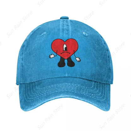 2022 New Bad Bunny Denim Baseball Cap Snapback Hat Men Un Verano Sin Ti Music Cap Summer Autumn Vintage Casquette
