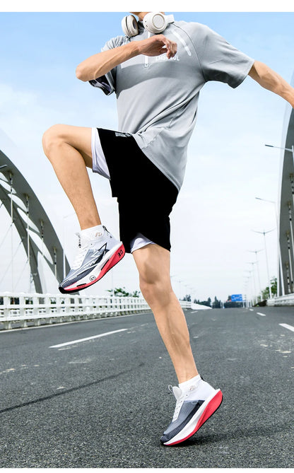 Sapatilhas de Homem em Mesh Confortáveis 2025, Ténis de Corrida com Placa de Carbono 3.0, Amortecimento, Desporto, Treino, Jogging e Corrida Especializada